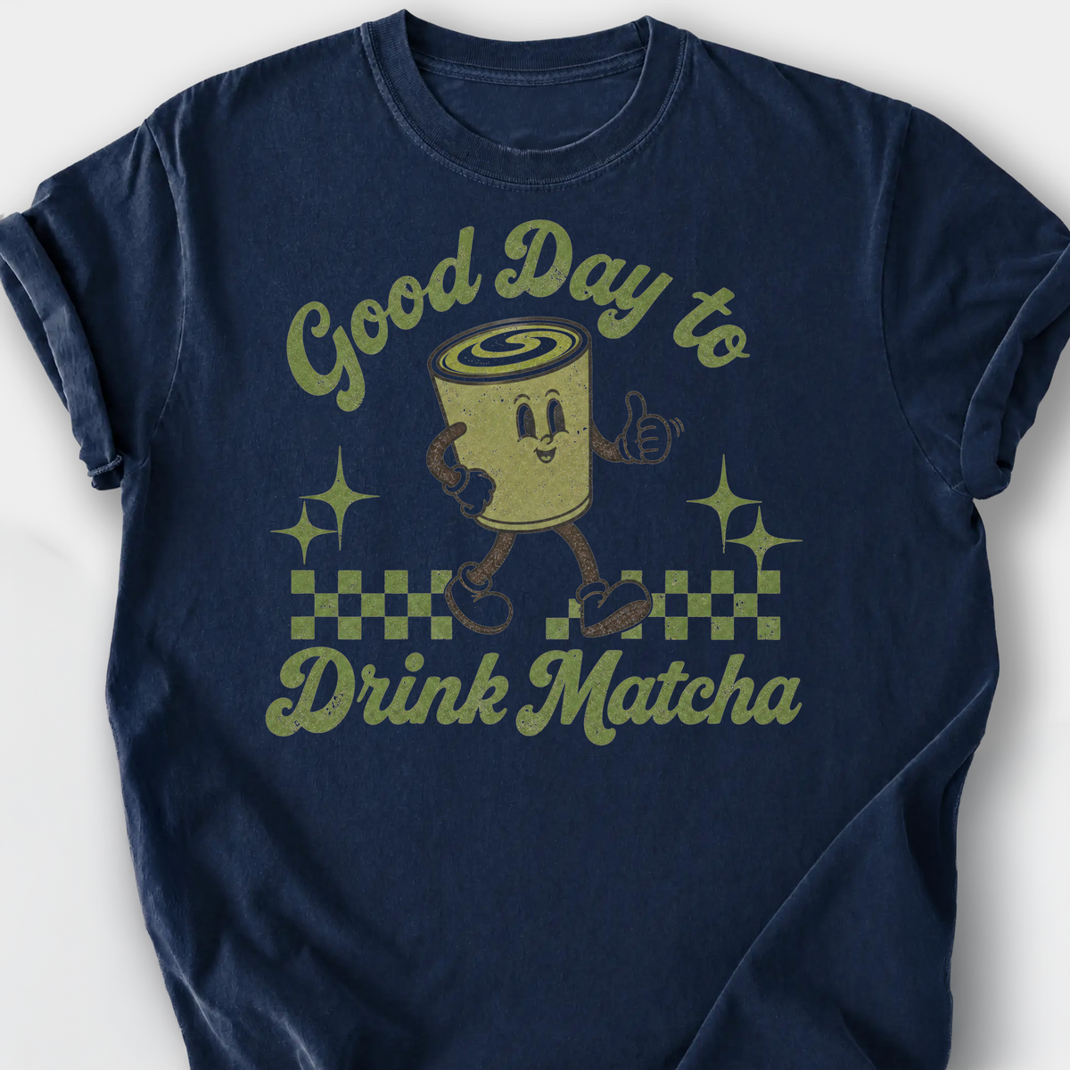 Good Day to Drink Matcha T-Shirt — Navy