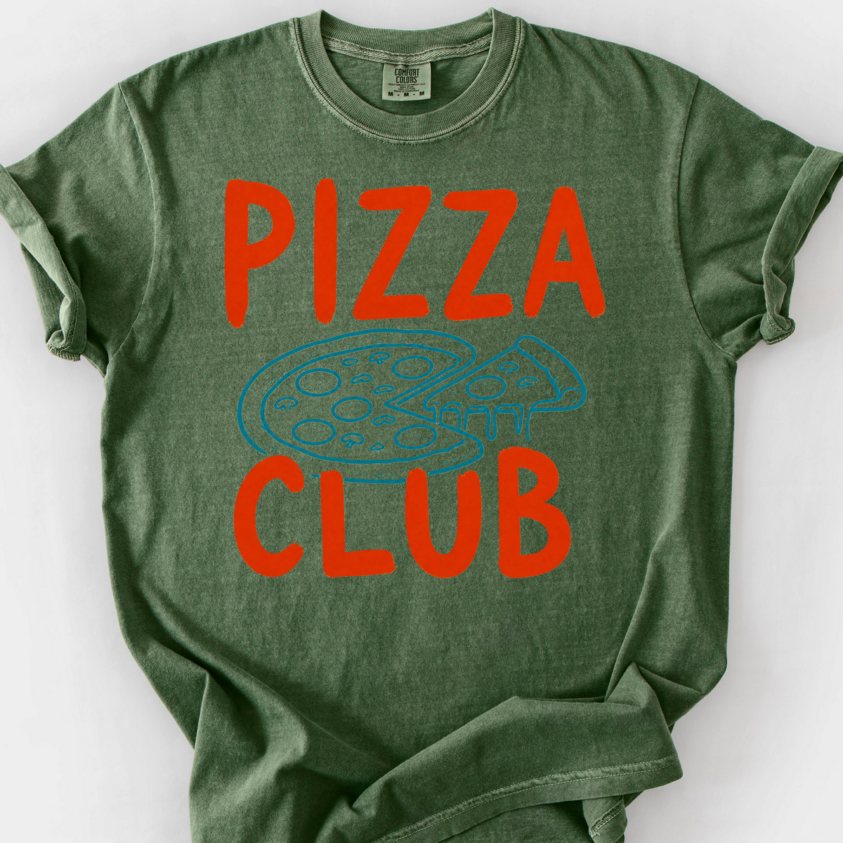 Pizza Club T-Shirt — Moss