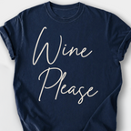 Wine Please T-Shirt — Navy